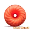 Baking Moulds 24cm 11cm Bundt Swirl Ring Silicone Cake Bread Pastry Tray Mold Pan Bakeware Mould Christmas Decorating Tools