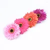 Decorative Flowers 50/100 Pieces Artificial Flower Silk Gerbera Wall Wedding Bridal Accessories Clearance Scrapbook Home Decor Diy Gifts Box