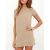 Party Dresses 2023 Sexy Shift Dress Office Ladies Workwear Plus Size Elegant White Summer Short Sleeve Bodycon Casual