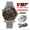 VSF V2 Diver 300M A8806 Montre automatique pour homme Lunette en céramique Boîtier en titane véritable Cadran noir Bracelet en maille 210.90.42.20.01.001 Montres Super Edition Reloj Hombre Puretime B2