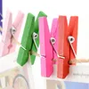 Mini Spring Clips Clothespins Vacker design 35mm Färgglada trähantverk för att hänga kläder Papper Fotomeddelandekort VPAME