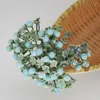 Fleurs décoratives 6 branches/bouquet Simulation herbe en plastique petite boule de mousse fruits fausse fleur bricolage accessoires minuscule boîte-cadeau décor matériel