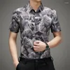 Chemises décontractées pour hommes imprimées à la mode vêtements pour hommes 2023 été déguisements social mari porter coupe régulière doux confortable Blouses grand