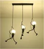 Lampes suspendues Creative Long Hang Lamp Nordic Restaurant Bar Lights Table à manger à trois têtes Art Study Office Decor Lustre