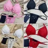 2030 Red Luksusowe damskie bikini projektant Sexy Beach Bikini Swim garnitur modny list nadrukowane koronkowe u letnie bikini strojów kąpielowych dla kobiet