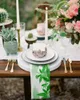 Tischserviette, 2 Stück, grünes Blatt, Farbverlauf, Stoffservietten, tropische Pflanze, waschbar, Polyester, Abendessen für Hochzeit, Party, Dekoration