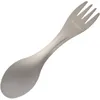 Учебные посуды наборы Qinggear Titanium tableware Spork Fork Spoon Atensil Portable Light Weepware