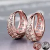 Hoop Earrings CAOSHI Stylish Female For Party Dazzling Zirconia Accessories Wedding Ceremony Fashion Design Jewelry Gift