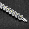 Браслеты очарования Cocom Luxury Flower Wedding Braclet Bracelet с сияющим кристаллом от австрийского свадебного подарка для женщин подарок для женщин