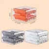 Bouteilles de stockage réfrigérateur boîte à oeufs Double couche Type de tiroir ménage cuisine alimentaire bacs empilables support en plastique transparent