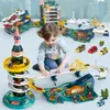 Electricrc Track Railcar Dinosaur Park Track CAR EDUKACYJNE Zabawki Wzmocnij Rozwijanie praktycznej umiejętności urodzinowych dla dzieci w wieku 3-10 lat 230609