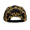 Top Caps Noisydesigns Golden Barok Desen Kadın Beyzbol Kapağı Yaz Kadın Kızlar Ayarlanabilir Snapback Sunhat Luxury Drop