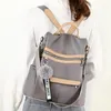 Mochila escolar moda à prova d'água tecido oxford feminino mochila leve náilon viagem casual senhora ombro 2#