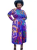 Abbigliamento etnico Gonne africane Imposta vestiti Donna Set 2 pezzi Top Gonna a pieghe Abito Primavera Autunno Stampa Streetwear Bazin Riche Abiti