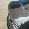 Ny Real Dry Carbon Fiber Tail Bakstam Spoiler Lip Wing för Tesla Model 3 Model Y 2017 2018 2019 2020 2021 2022 Tillbehör