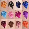 28 COORS Сплошной простые полиэфирные имитация Rayon шелк Silk Satin Muss Muss Muss Hijab Screen Scarf Share Chief 90 90 см. Смешанный 100 шт.