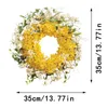 decoratieve bloemen kunstbloem narcissen krans decoratie 35cm hangende slingers voor voordeur raam bruiloft buiten huis decoratie