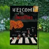 1 st 12x18 Inch Welkom bij Onze Nachtmerrie Familie Horror Decor Halloween Vlag Teken Verticale jack-Sally Tuin Vlag Huis Vlag Voor Tuin Boerderij Outdoor