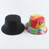 Berets Eimer Hüte Für Frauen Männer Sommer Fischer Hut Reversible Sonnenschutz Angeln Caps Bunte Graffiti Tie Dye Bob Hip Hop Cap