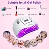 Sèche-ongles SUN X12 MAX UV LED Lampe à ongles pour manucure 66 Led Lampe UV pour ongles Gel Sèche-vernis avec capteur intelligent Outil de salon professionnel 230609