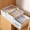 Storage Bags Minimalist Wardrobe Box Foldable Clothing Pants Drawer Style Split