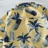 Camisas casuais masculinas masculinas vintage verão manga curta masculina havaiana folhas de coco estampadas praia roupas de férias grandes