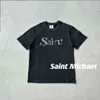M86o Nieuwe stijl T-shirts voor heren en dames Modeontwerper Saint Michael Jesus Salvation Vintage oude kleding gewassen in Old High Street Lovers