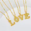 Chains 2023 Fashion Gold Color Charms Necklace Pendant Metal A-Z Letters For Women Jewelry Stylish Cut Single Necklaces Love Gifts