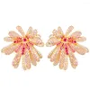 Boucles d'oreilles en peluche mode 925 aiguille argentée pour femmes fleur de soleil de luxe de luxe Beau cadeau de bijoux