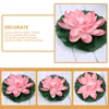 Garden Decorations 2 Pcs Artificial Lotus House Home Plastic Simulation Pond Flowers Floating False Water Lilies Eva Foam Yard