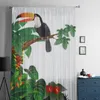 Curtain Toucan Bird Sheer Curtains For Living Room Kids Bedroom Tulle Kitchen Window Treatment Drapes