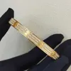 18k oro acero inoxidable Cz destornillador tornillo amor completo diamante marcas brazalete pulsera