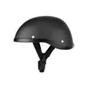 Motorcykelhjälmar Halv Face Vintage Hjälm Retro German Cafe Racer Scooter Cruiser Chopper Matte Black Eps Foder godkänd