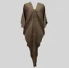 ISSEY Robe plissée à pompon haut de gamme Robe superposée à manches chauve-souris