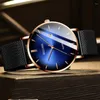 Montres-bracelets 2023 vente dégradé Ultra-mince Simple Quartz montres pour hommes à la mode mode hommes montre étanche sport horloges