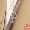 925 argent Sterling pour pandora charmes authentique perle bricolage pendentif femmes Bracelets perles brillant empreinte de patte perles Robot