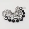 Pendentif Colliers Noir 8 Ball Yin-yang Cou Chaîne Bijoux Pour Hommes Femmes Punk Choker Cool