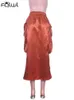 Skirts FQLWL Summer Satin Soild y2k Clothes Maxi Skirt For Womens Black High Waist Loose Skirts Women Streetwear Casual Skirts 230609