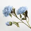 Decorative Flowers Large Peony 2 Heads/branch Artificial For Party Wedding Decoration White Fake Open Roses Flores Artificiales