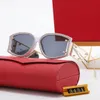 2023 NUEVAS gafas de sol de metal Sin montura Cuadrado Big CART Gafas de lujo Mujeres Hombres Gafas de sol Carter Eyewear Marca Desinger Shade Eyewear regalo