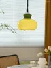 Kolye lambaları 2023 Ortaçağ Nordic Fransız Süt Cam Avize Postmodern Yeşil Turuncu Çalışma Yemek Odası Yatak Odası Lambası