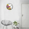 壁の時計パピヨンデザインホームガーデンリビングルームオフィスのキッチン装飾アートのためのサイレントクロック
