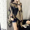 نساء Paisley Print Shiffon Shawls يلف شاطئ البحر Poncho Bikini Cover Up Top Poncho Sarong Divics Beach Sarongs فريدة من نوعها