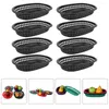 Dinnerware Sets 12 Pcs Mini Dogs French Fries Hamburger Basket Dessert Dishes Trays Fruit Lining 23.3x14.8cm