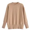 Damenpullover Maxdutti England Fashion Elegat Office Lady Khaki Rundhals Damen Pullover Tops