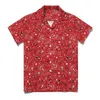 Chemises décontractées pour hommes Chemise de vacances à imprimé cachemire rouge Vintage Floral Summer Man Y2K Blouses Short Sleeve Graphic Clothing Plus Size