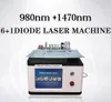 Laser à diode professionnel 980nm + 1470nm pour la chirurgie des hémorroïdes peau/EVLT/PLDD/serrage dentaire/élimination des varicosités sanguines