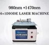 Professionell 980nm +1470nm Diodlaser för hemorrojder Kirurgi Skin/EVLT/PLDD/Dental åtdragning/Blodspindel Vener Borttagning Lipolys Liposduktion Kirurgi Eqipmentment