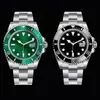 Black Green Movement Starbucks Kermit Jubilee rostfria klockor Ceramic Watch Fashion Classic Style Sapphire Waterproof Sport Self Wristwatch Sub With Date Red