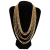 Chains 316L Stainless Steel Beads Chain Necklace For Men Trendy Beaded Choker Women Fashion Ball Jewelry Collar Gifts